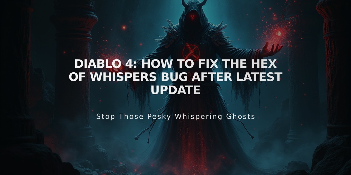 Diablo 4: How to Fix the Hex of Whispers Bug After Latest Update