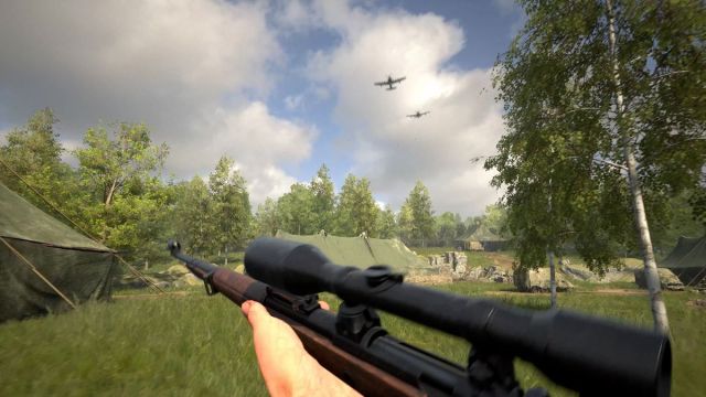 First-person sniper view in Hell Loose