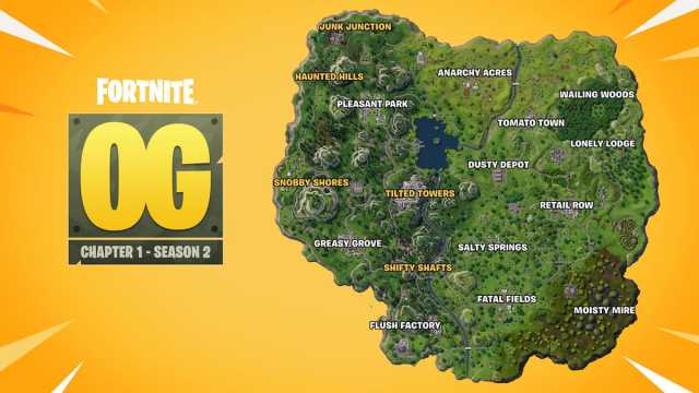 Fortnite Season 2 original game map