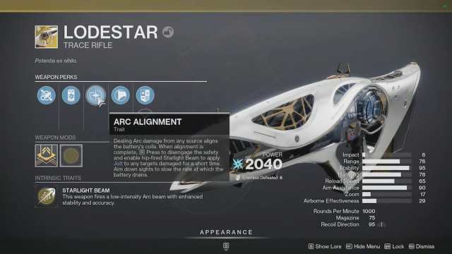 Lodestar Trace Rifle from Destiny 2