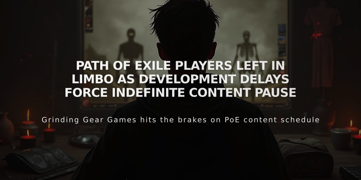 Path of Exile Players Left in Limbo as Development Delays Force Indefinite Content Pause