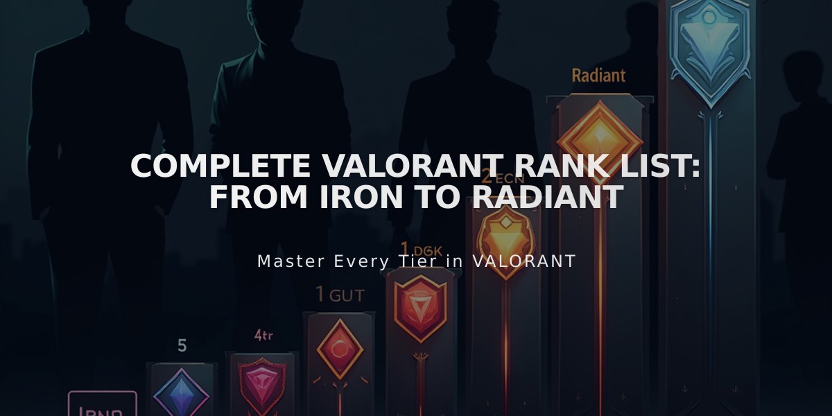 Complete VALORANT Rank List: From Iron to Radiant