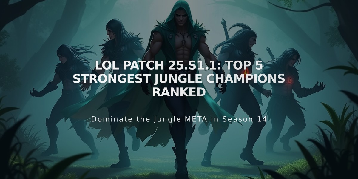 LoL Patch 25.S1.1: Top 5 Strongest Jungle Champions Ranked