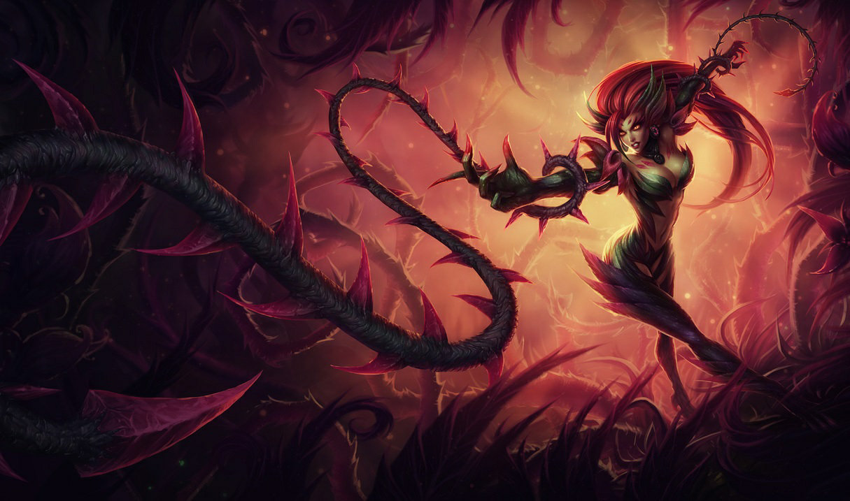 Zyra with thorny plant tendrils