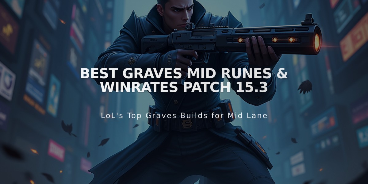 Best Graves Mid Runes & Winrates Patch 15.3