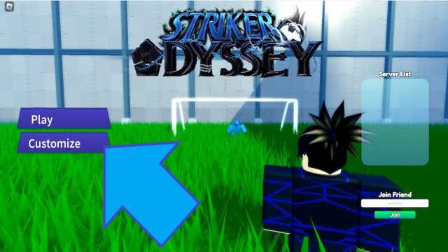 Striker Odyssey game customization menu