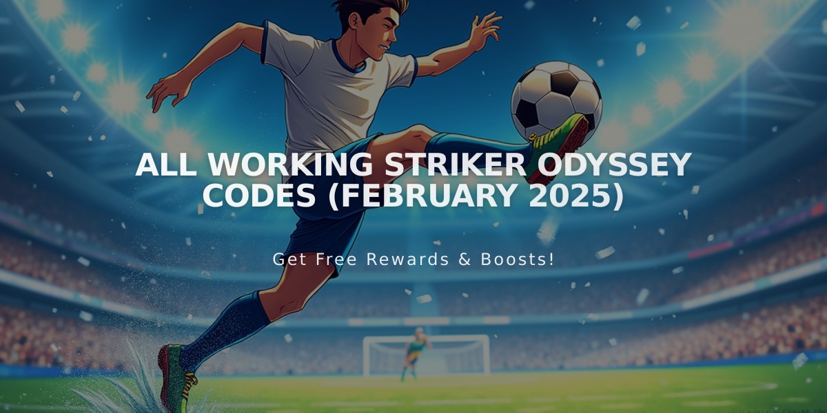 All Working Striker Odyssey Codes (February 2025)