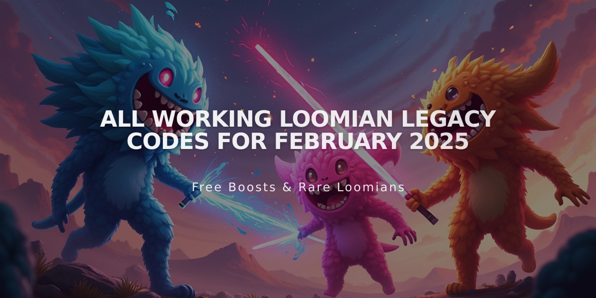 All Working Loomian Legacy Codes for February 2025