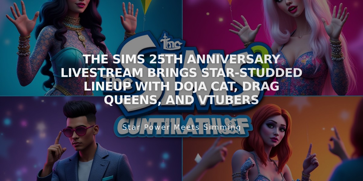 The Sims 25th Anniversary Livestream Brings Star-Studded Lineup with Doja Cat, Drag Queens, and VTubers