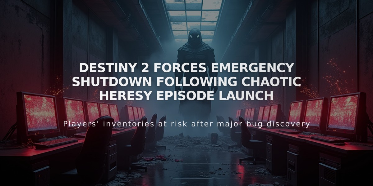 Destiny 2 Forces Emergency Shutdown Following Chaotic Heresy Episode Launch