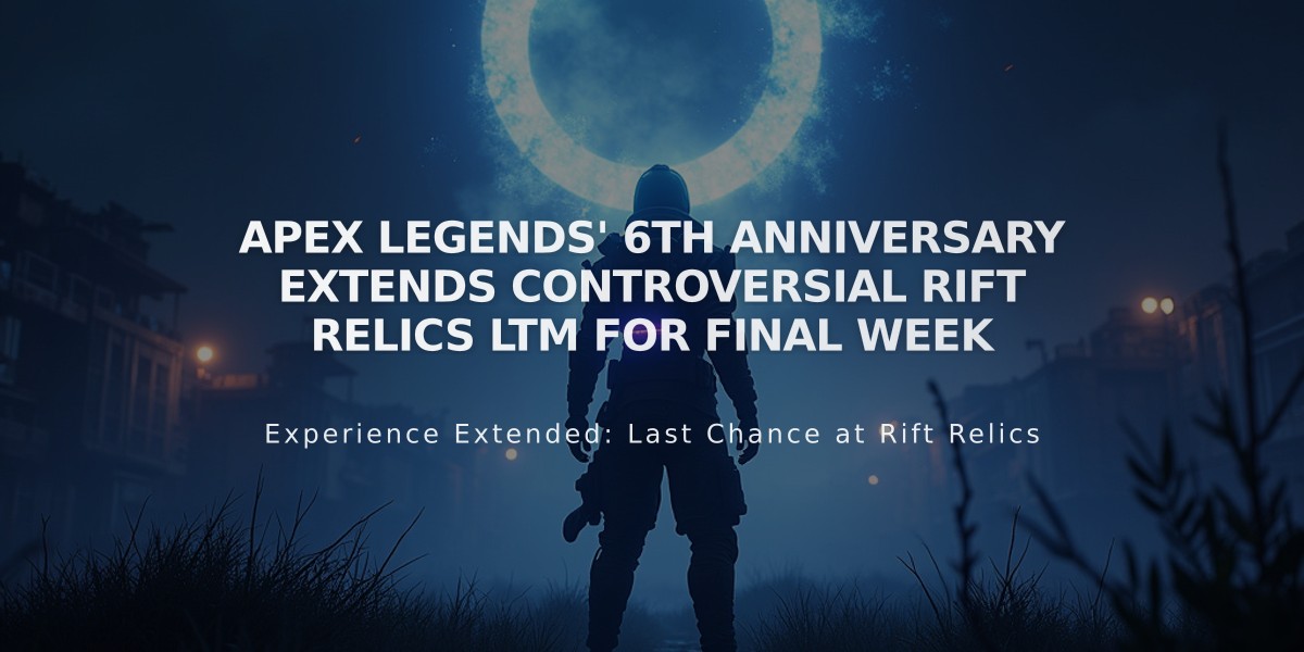 Apex Legends' 6th Anniversary Extends Controversial Rift Relics LTM for Final Week