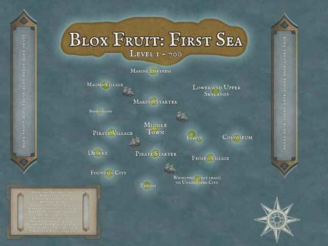 Blox Fruit First Sea map