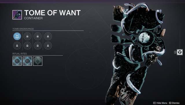 Destiny 2 Tome of Want