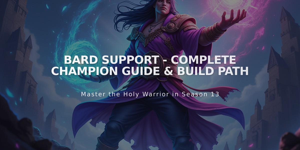 Bard Support - Complete Champion Guide & Build Path