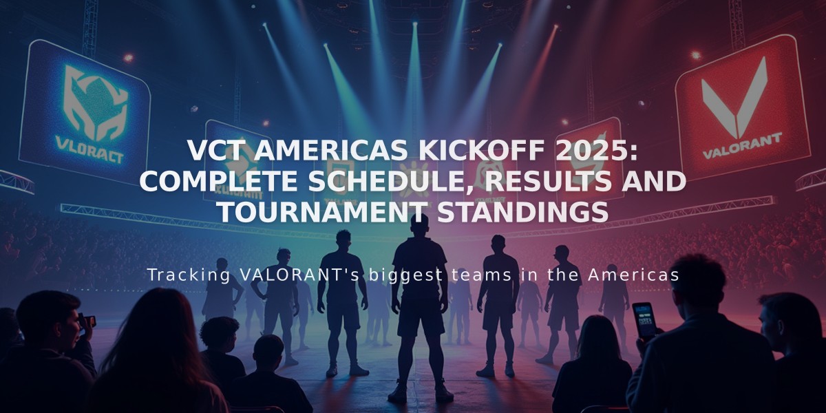 VCT Americas Kickoff 2025: Complete Schedule, Results and Tournament Standings