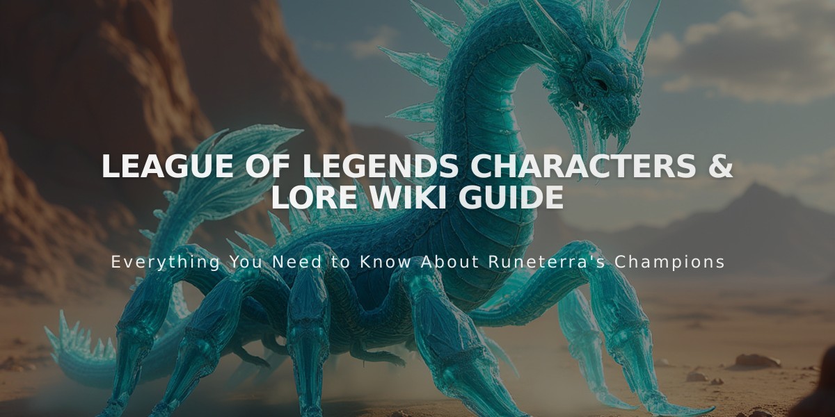 League of Legends Characters & Lore Wiki Guide