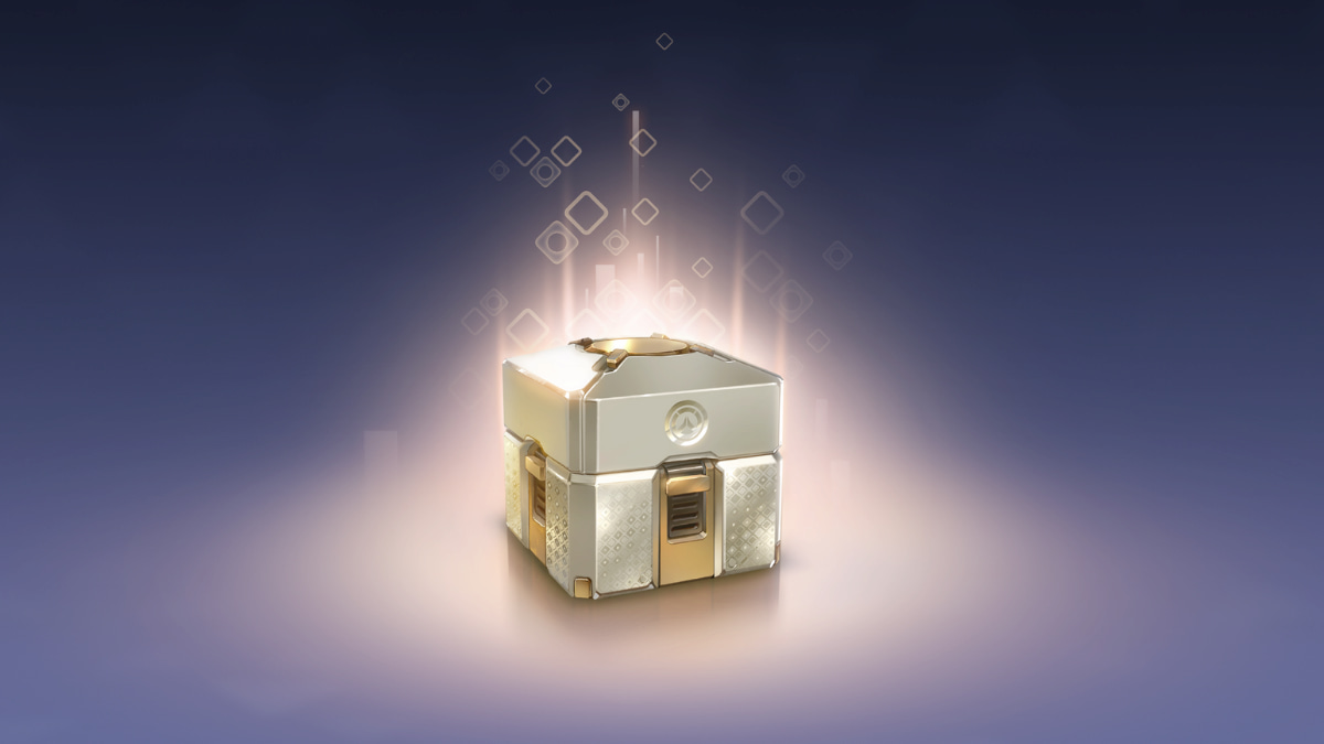 Metallic loot box with dual tones