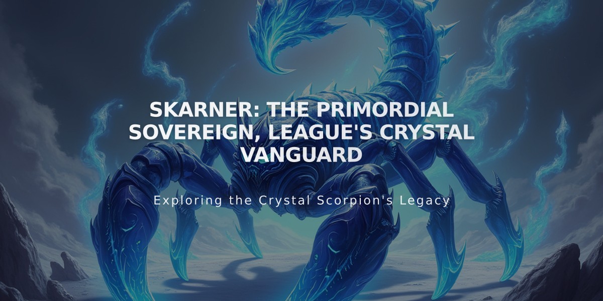 Skarner: The Primordial Sovereign, League's Crystal Vanguard