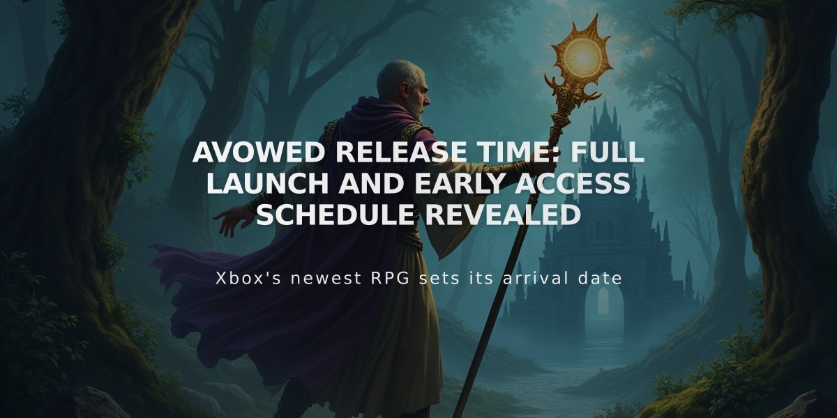 Avowed Release Time: Full Launch and Early Access Schedule Revealed