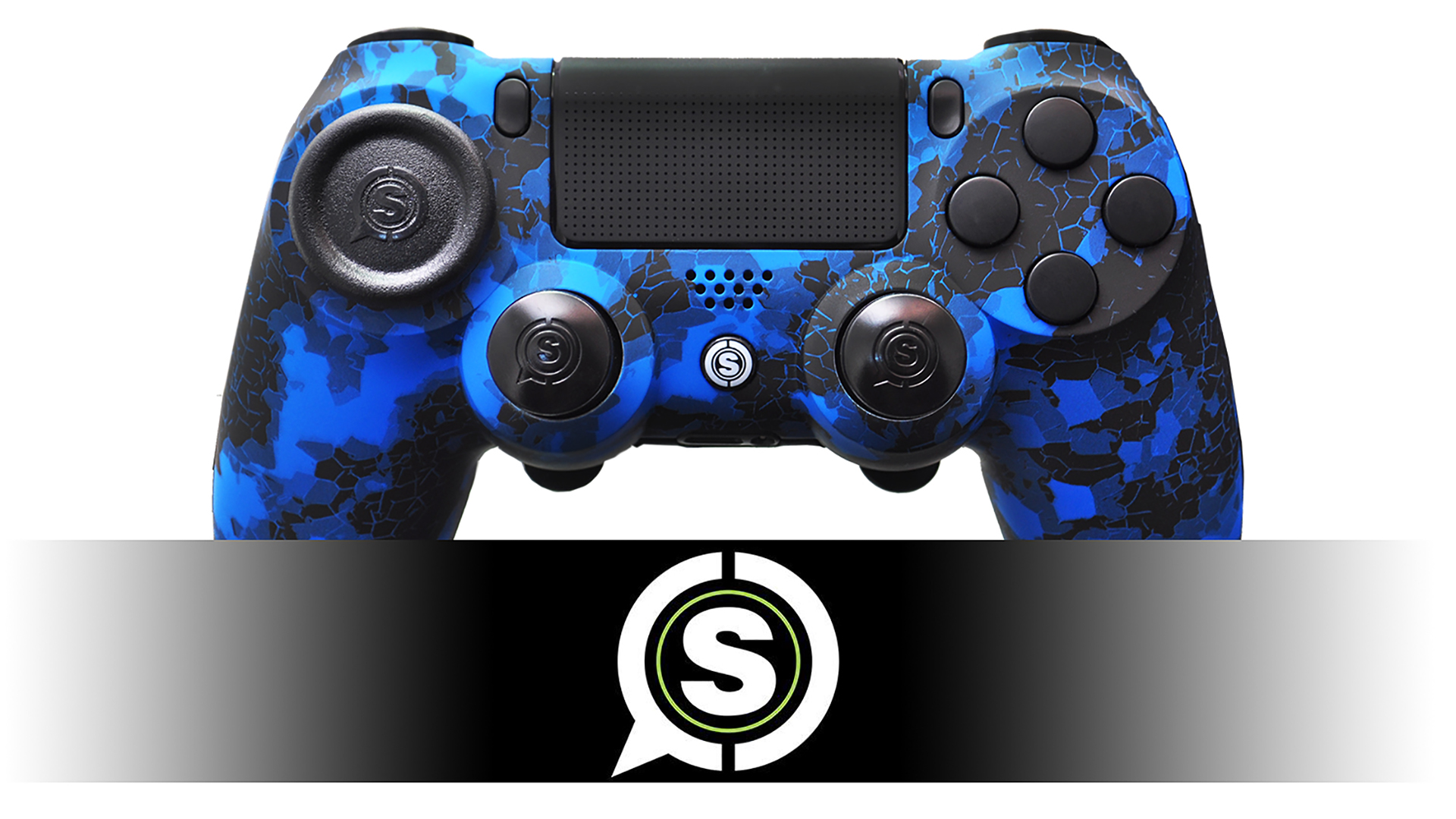 Blue camo gaming controller