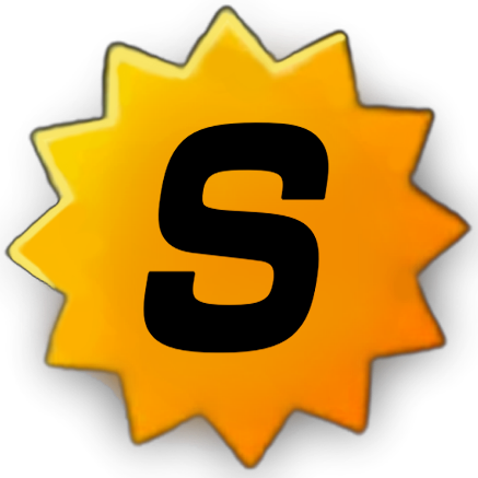 S-Rank symbol in gold starburst