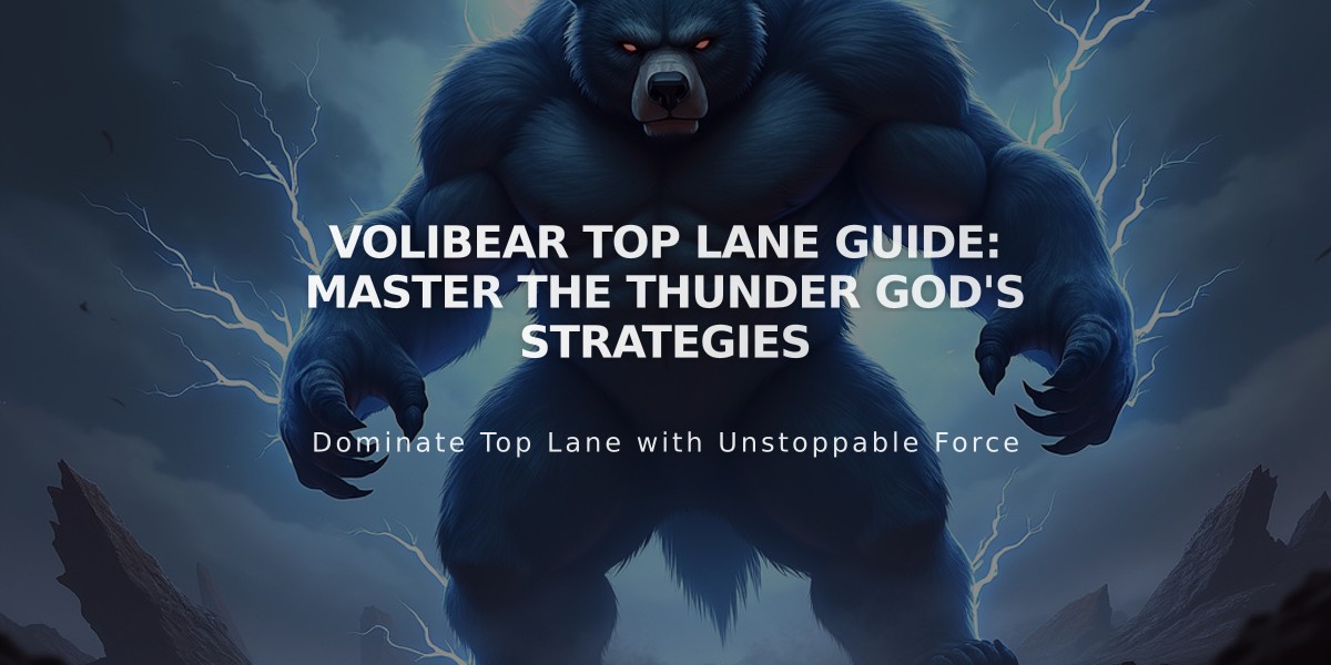 Volibear Top Lane Guide: Master the Thunder God's Strategies