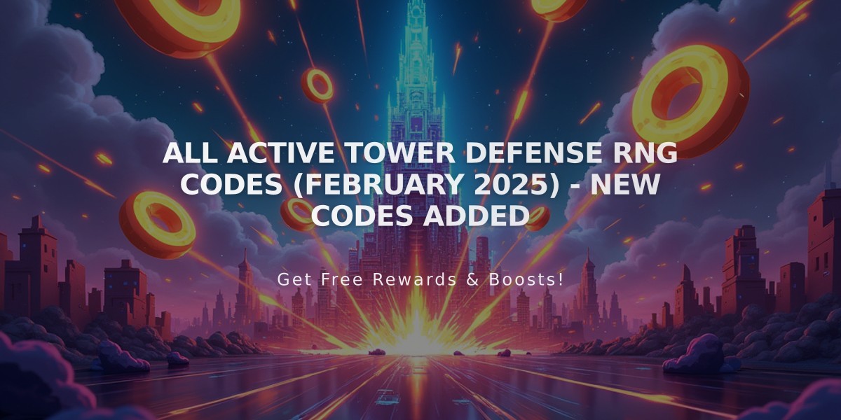 All Active Tower Defense RNG Codes (February 2025) - New Codes Added