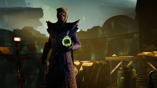 Eris Morn in dark hooded robe