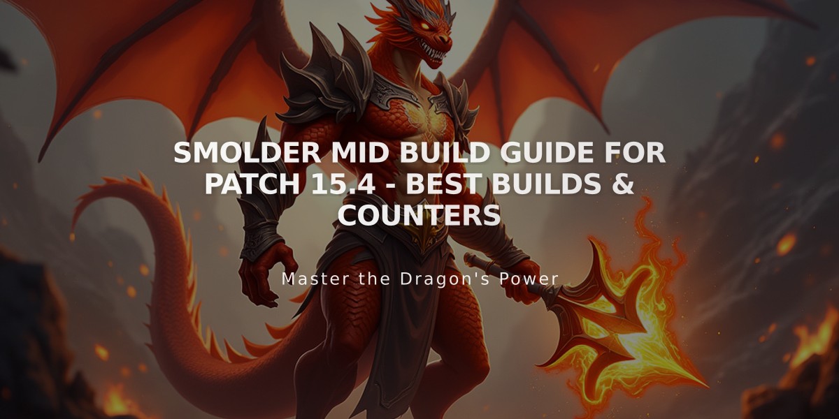 Smolder Mid Build Guide for Patch 15.4 - Best Builds & Counters