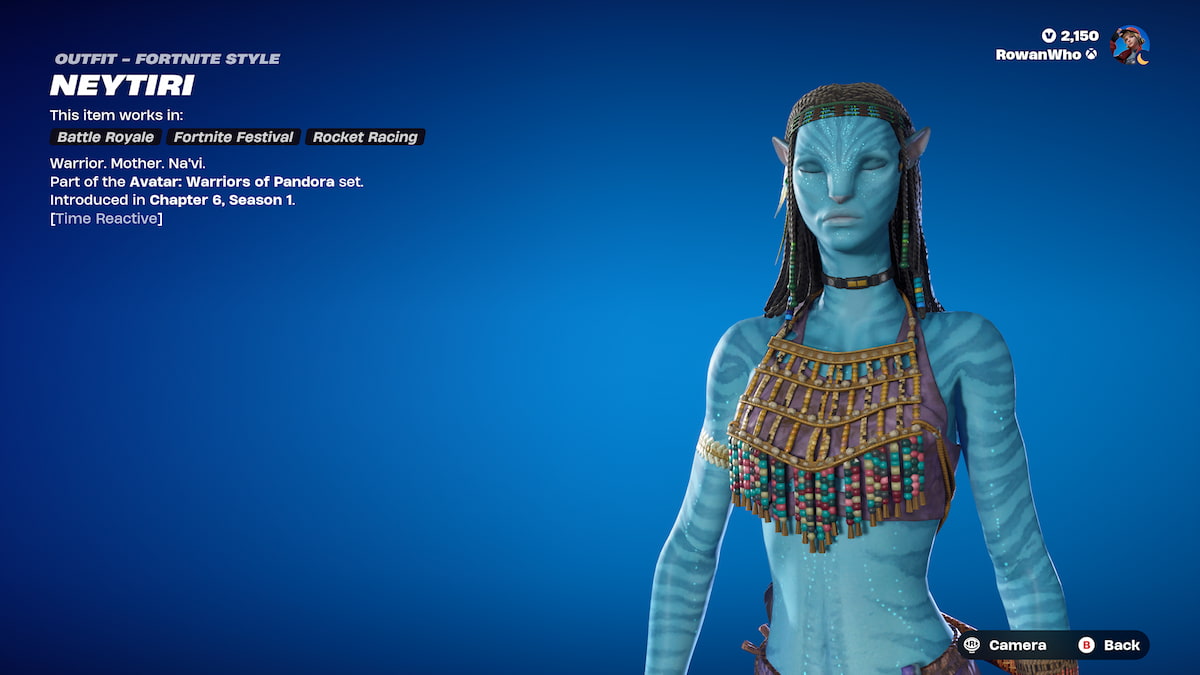 Neytiri Avatar skin in Fortnite