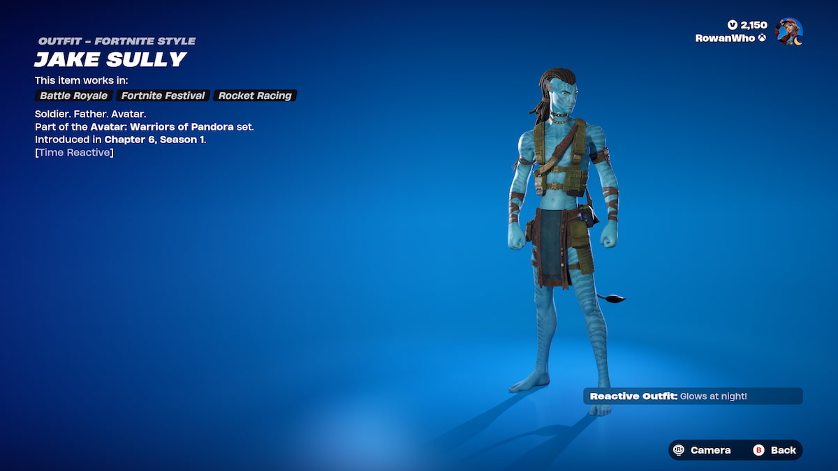 Strong blue Fortnite warrior