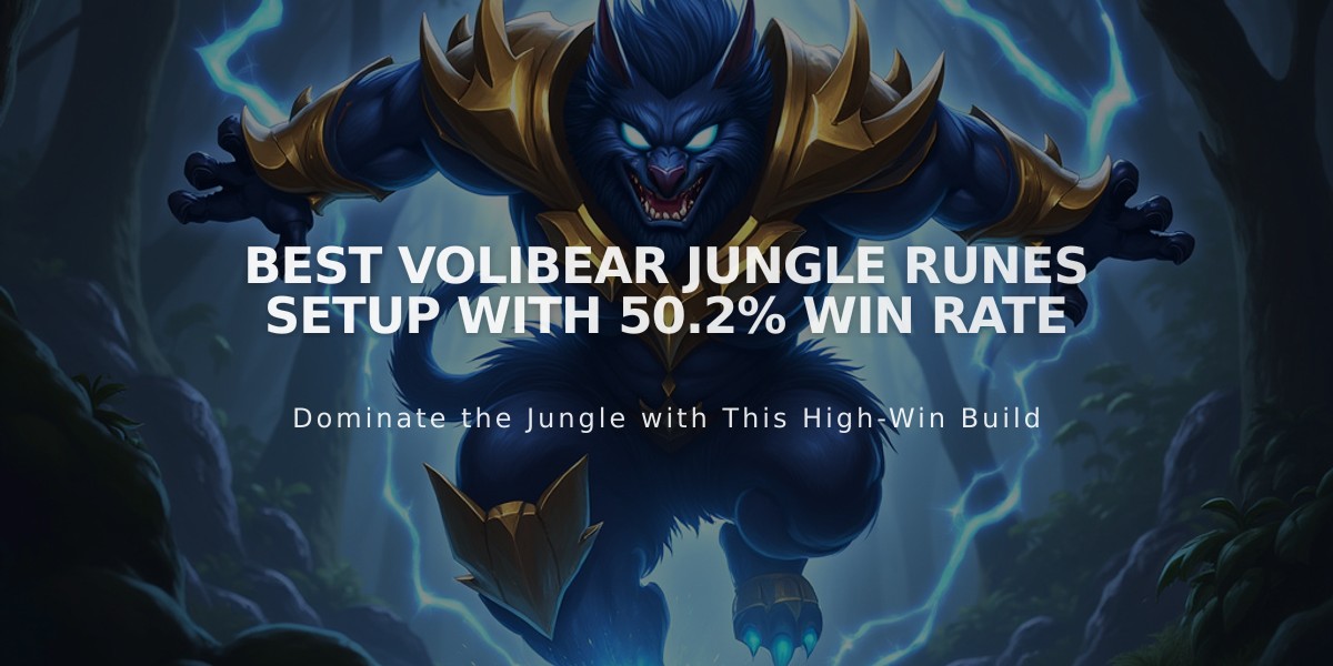 Best Volibear Jungle Runes Setup with 50.2% Win Rate