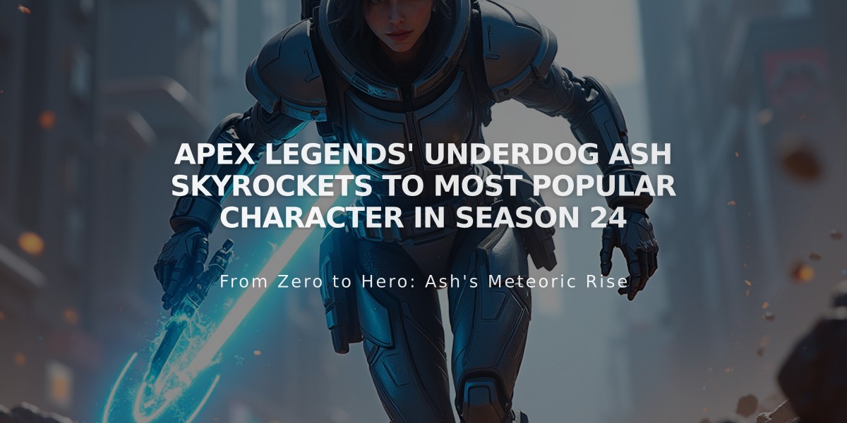 Apex Legends' Underdog Ash Skyrockets to Most Popular Character in Season 24