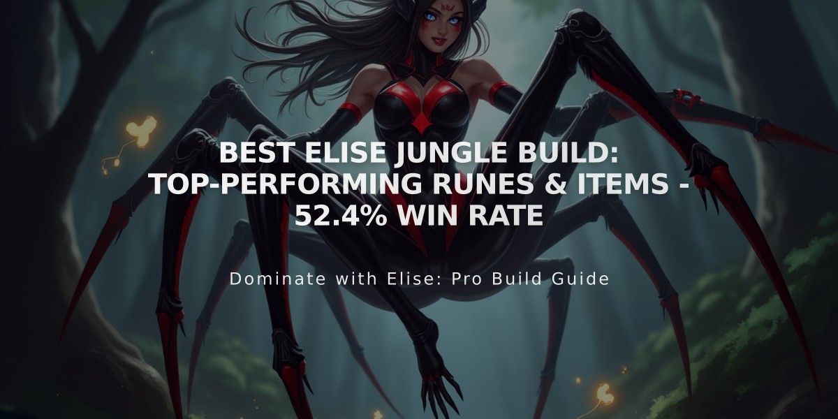 Best Elise Jungle Build: Top-Performing Runes & Items - 52.4% Win Rate