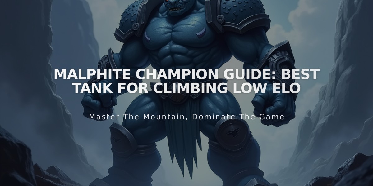 Malphite Champion Guide: Best Tank for Climbing Low ELO