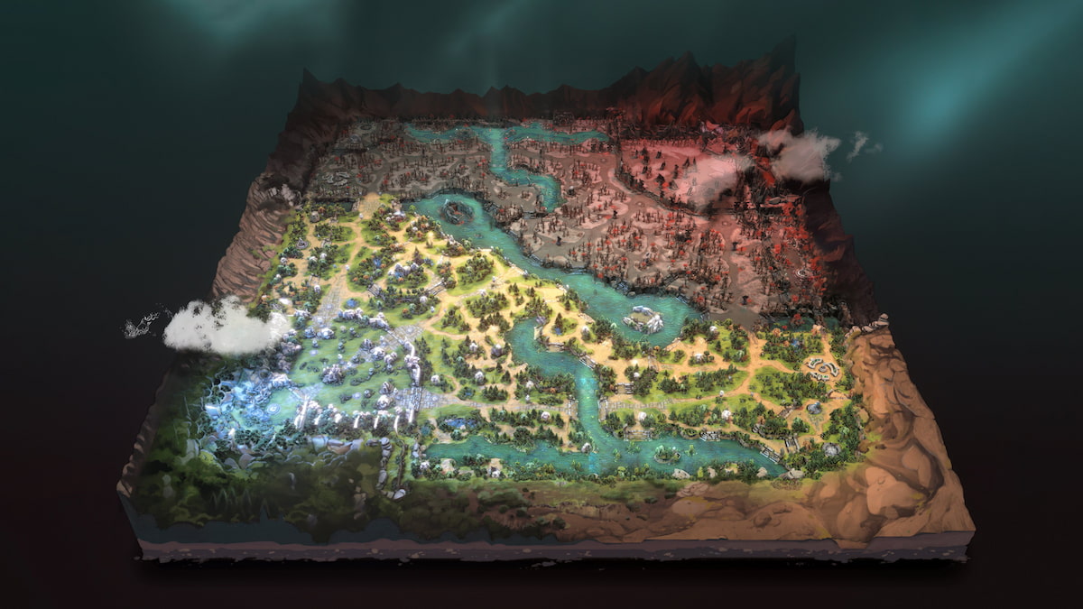 Dota 2 map with Roshan pit