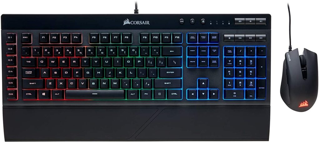 Corsair K55 keyboard with RGB lighting