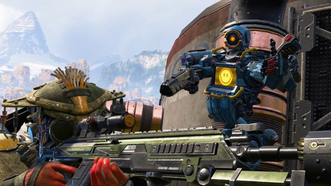 Apex Legends character with robotic companion