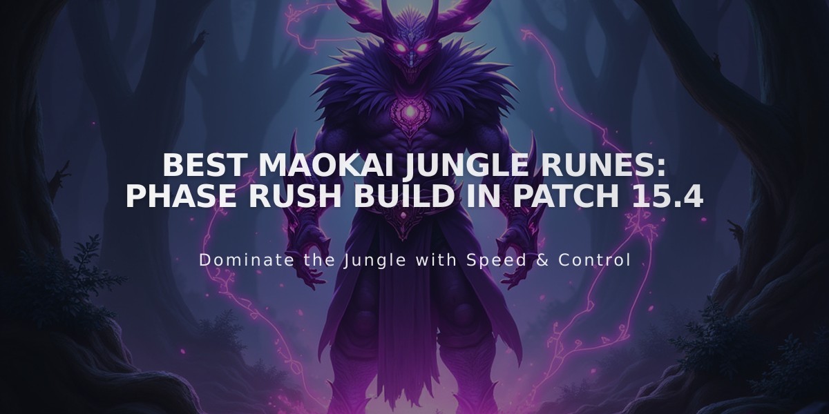 Best Maokai Jungle Runes: Phase Rush Build in Patch 15.4