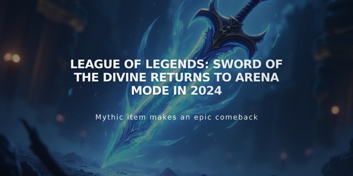 League of Legends: Sword of the Divine Returns to Arena Mode in 2024