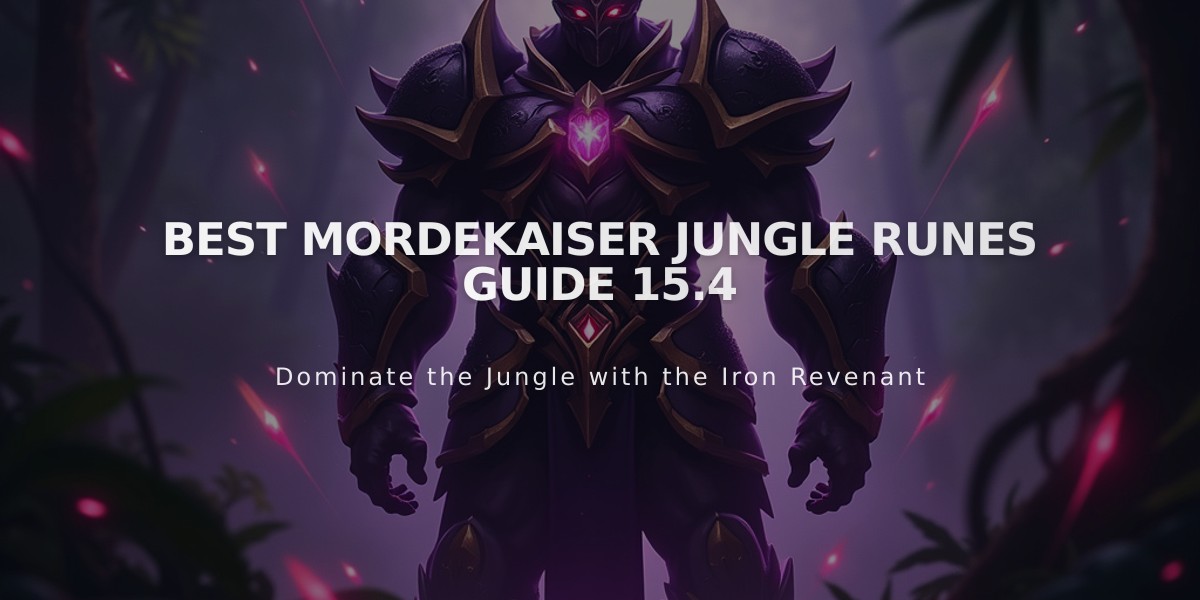 Best Mordekaiser Jungle Runes Guide 15.4