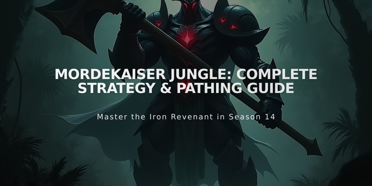 Mordekaiser Jungle: Complete Strategy & Pathing Guide