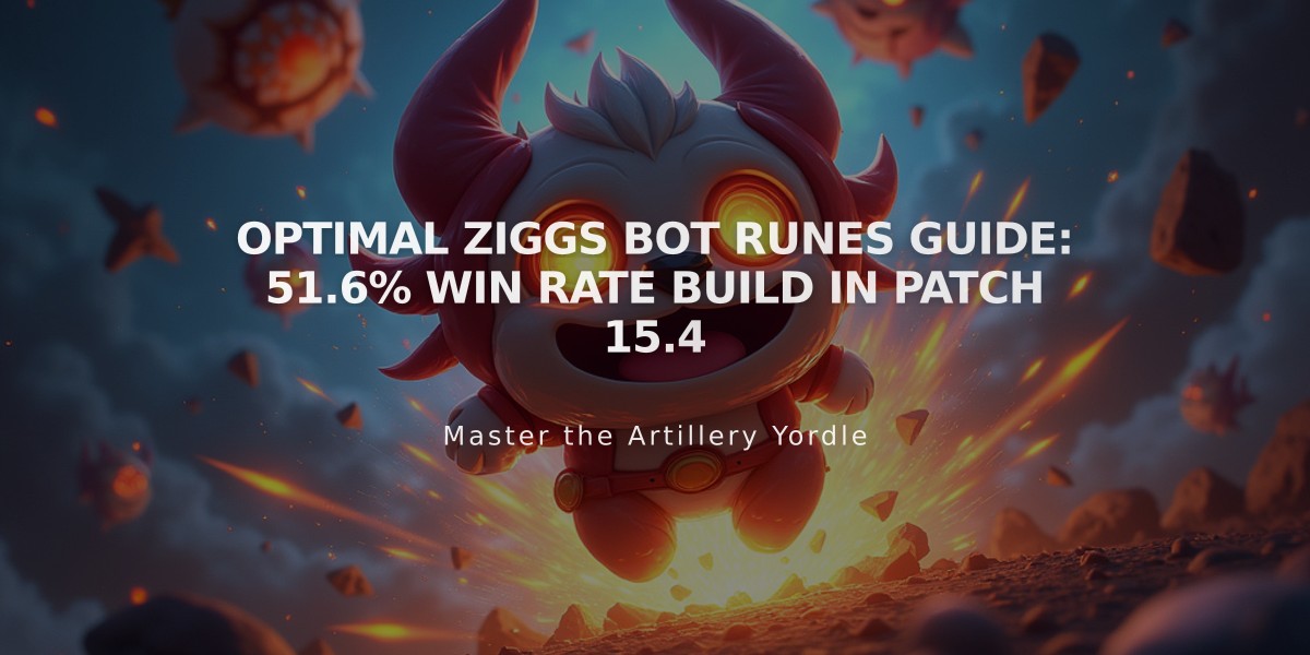 Optimal Ziggs Bot Runes Guide: 51.6% Win Rate Build in Patch 15.4