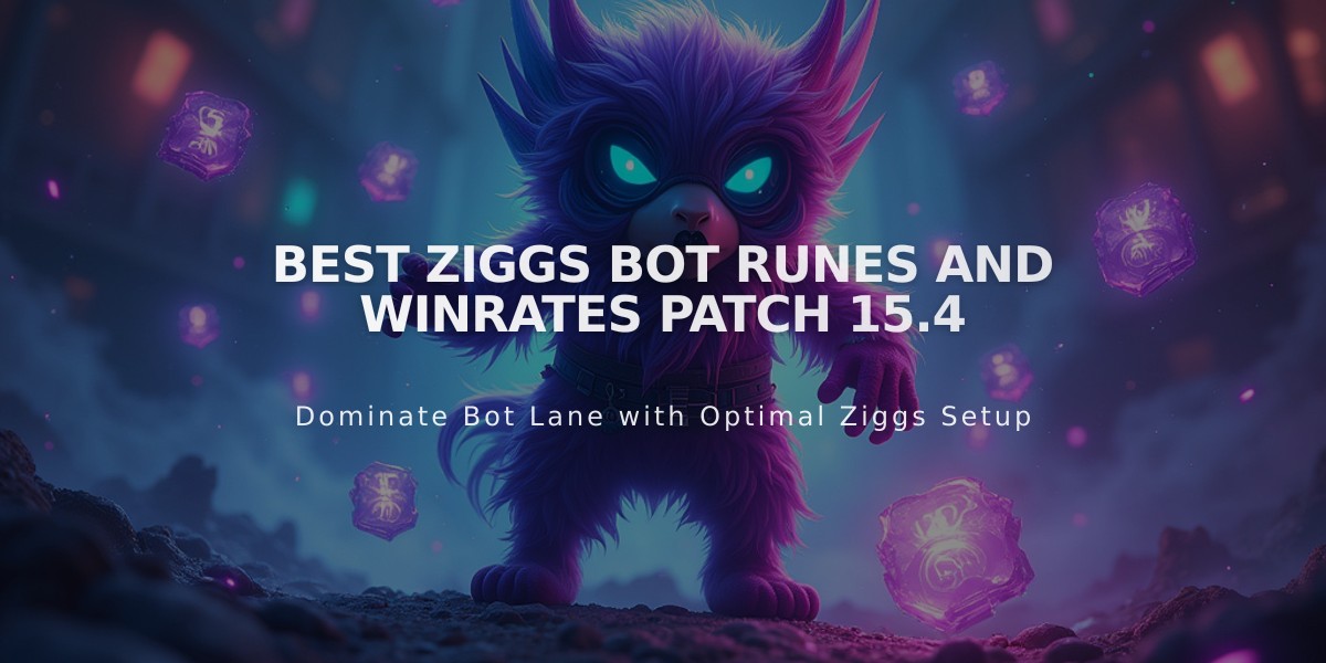 Best Ziggs Bot Runes and Winrates Patch 15.4