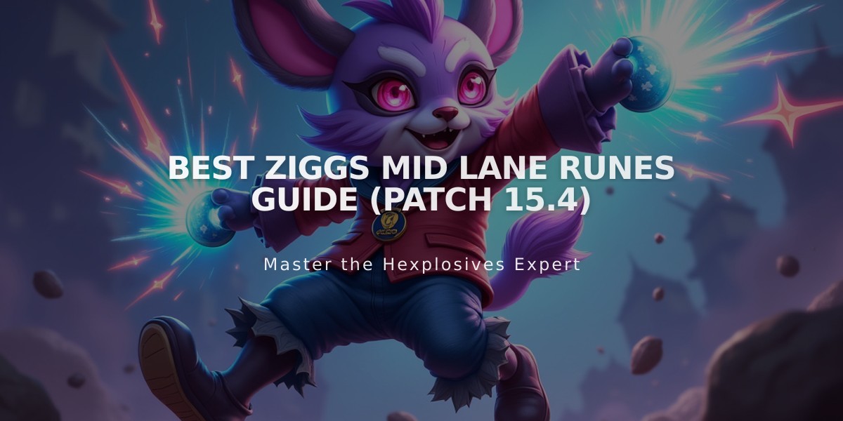 Best Ziggs Mid Lane Runes Guide (Patch 15.4)