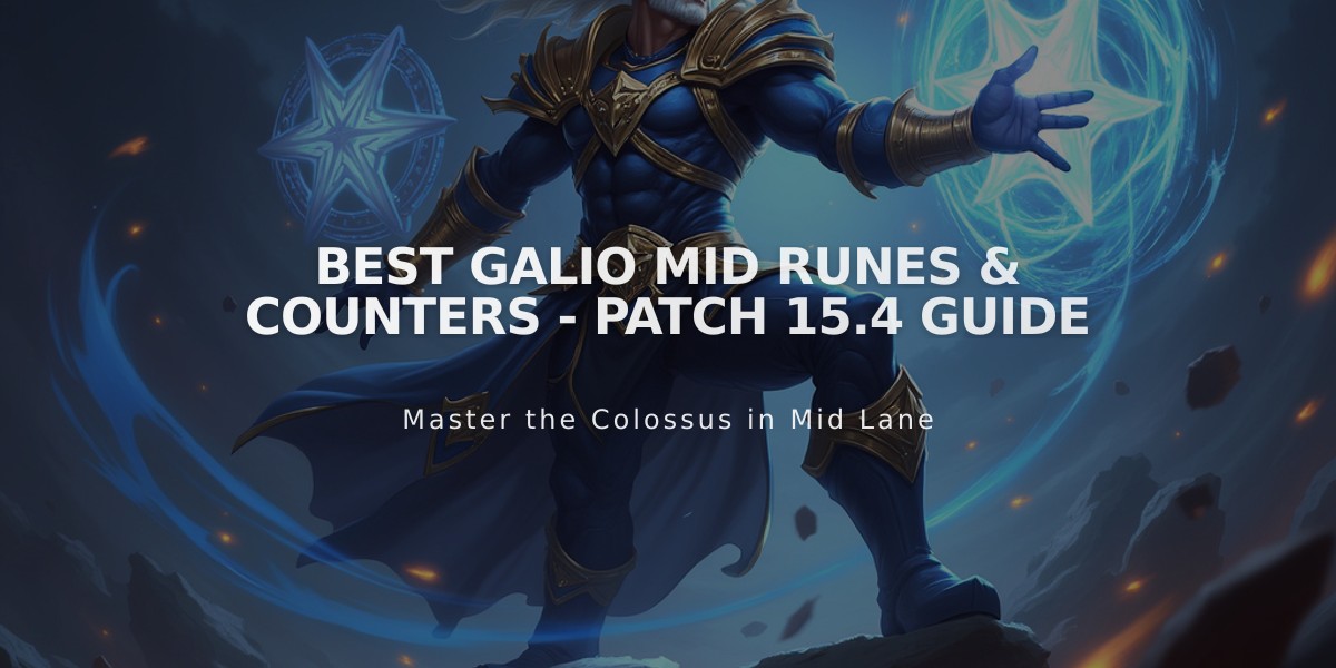 Best Galio Mid Runes & Counters - Patch 15.4 Guide