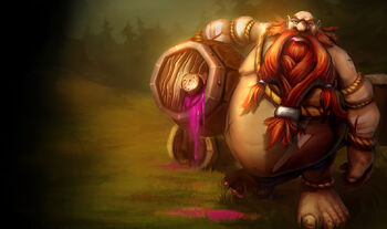 Gragas drinking from a barrel