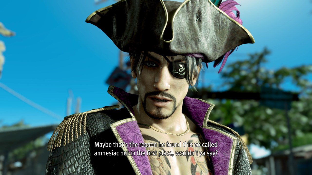 Pirate captain wearing black eyepatch