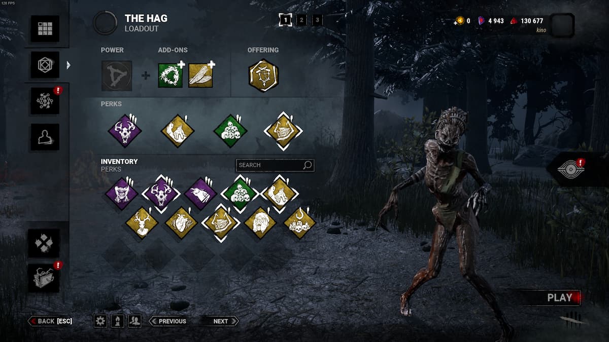 Hag stalking prey in Dead by Daylight