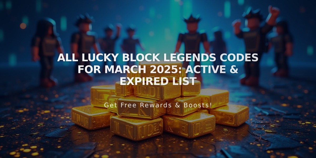 All Lucky Block Legends Codes for March 2025: Active & Expired List